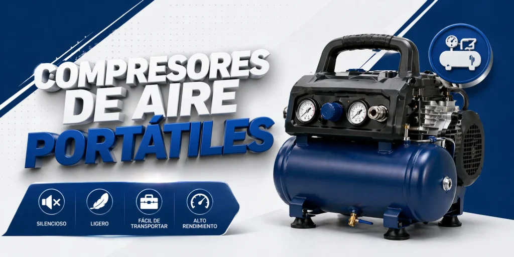 Compresor de aire portatil azul